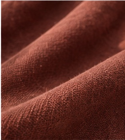 Macro of madder-dyed cotton folds